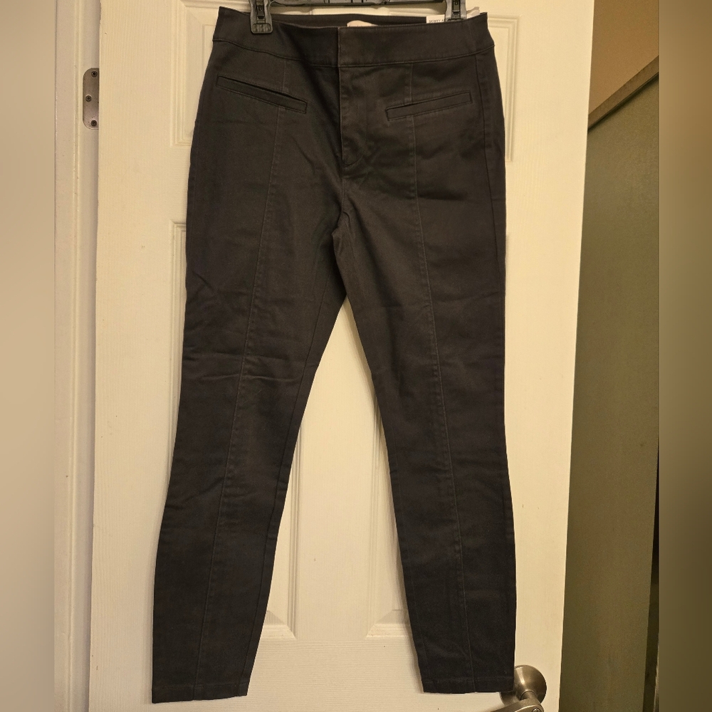 LOFT Charcoal Skinny Ankle Pants